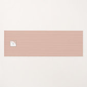 Dusty Peach Stripe Terracotta Butterfly Monogram Yogamat (Voorkant (horizontaal))