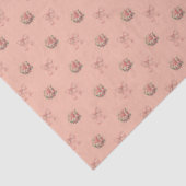 Dusty Peach Vintage Roses Toile Bows Decoupage  Tissuepapier (Detail)