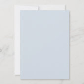 Dusty Periwinkle Gold Foil Marble Wedding Kaart (Achterkant)