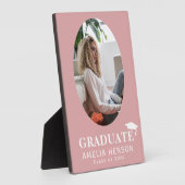 Dusty Pink Afstuderen Foto Afstuderen Fotoplaat (Zijkant)