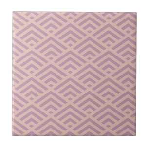 Dusty Pink Art Deco Diamond Pattern Tegeltje