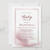 Dusty Pink Baby shower Kaart (Voorkant)