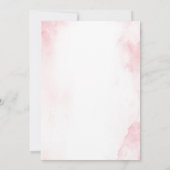 Dusty Pink Baby shower uitnodiging voor meisje (Achterkant)