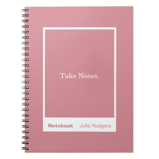 Dusty Pink Block Quote Classic Notebook Notitieboek (Voorkant)