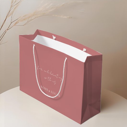 Dusty Pink | Bloemenmonogram bruiloft Dank u Groot Cadeauzakje