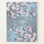 Dusty Pink Blue Cherry Blossom Naam Jaar Planner (Achterkant)
