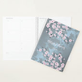 Dusty Pink Blue Cherry Blossom Naam Jaar Planner (Display)
