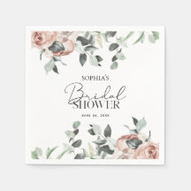 Dusty Pink Blush Floral Eucalyptus Vrijgezellenfee