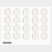 Dusty Pink Blush Floral Eucalyptus Wedding Classic Ronde Sticker (Vel)