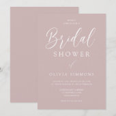 Dusty Pink Blush Modern Vrijgezellenfeest Kaart (Voorkant / Achterkant)