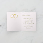 Dusty Pink Blush Roos White Creamy Peony Wedding Notitiekaartje (Binnen)