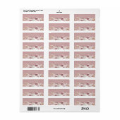 Dusty Pink & Blush Wedding Retour Adres Label (Full Sheet)