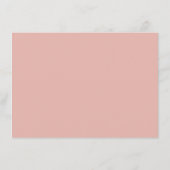 Dusty Pink Boho Floral Geometric Wedding Reception Informatiekaartje (Achterkant)