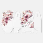 Dusty Pink Boho Floral Modern Script Wedding Bedankdoosjes (Ongevouwen)