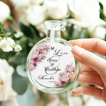 Dusty Pink Boho Floral Modern Script Wedding