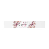 Dusty Pink Boho Floral Modern Script Wedding Uitnodigingen Wikkel (Vlak)