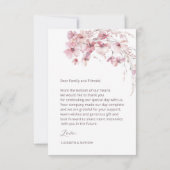 Dusty Pink Boho  Flowers Thank You Card Bedankkaart (Achterkant)