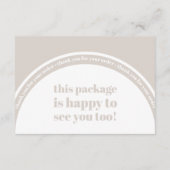 Dusty Pink Boho Hartelijk dank voor uw bestelling  Informatiekaartje (Achterkant)