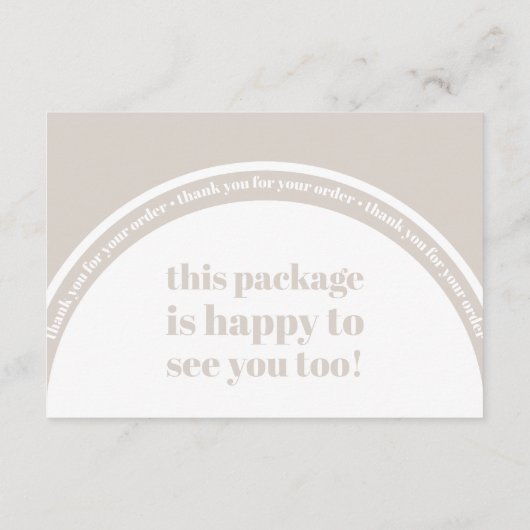 Dusty Pink Boho Hartelijk dank voor uw bestelling  Informatiekaartje (Achterkant)