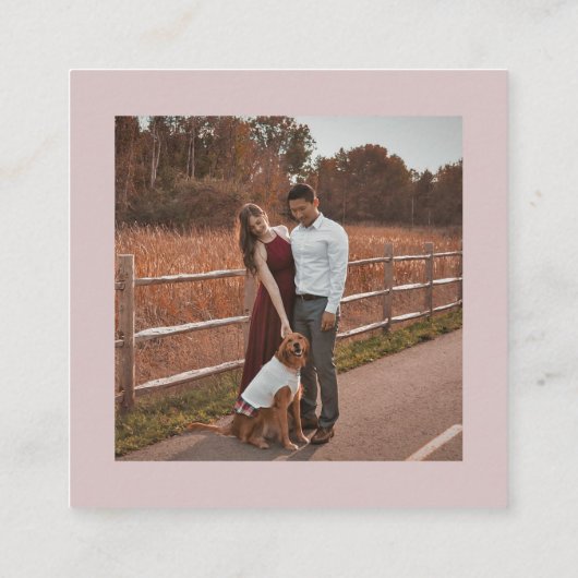 Dusty Pink Boho Online RSVP QR Code Informatiekaartje (Achterkant)