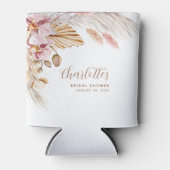 Dusty Pink Boho Pampas Grass | VRIJGEZELLENFEEST Blikjeskoeler (Voorkant)