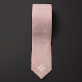 Dusty Pink Botanical Geïnspireerd Monogram Stropdas