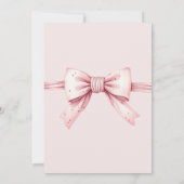 Dusty Pink Bow Shes Tying the Knot Vrijgezellenfee Kaart (Achterkant)