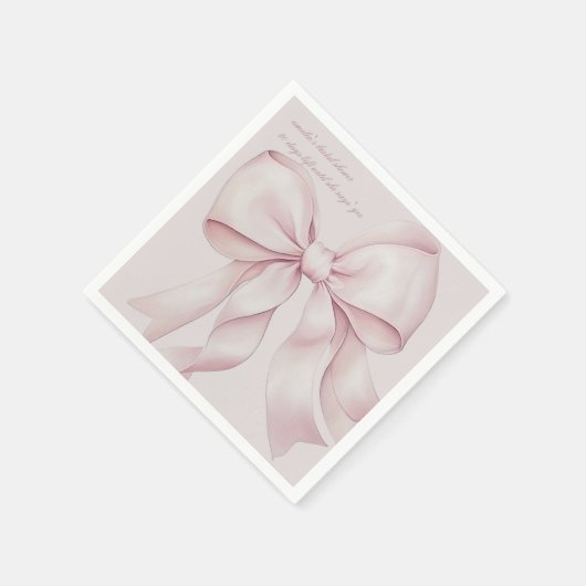 Dusty Pink Bow Vrijgezellenfeest Servet (Hoek)
