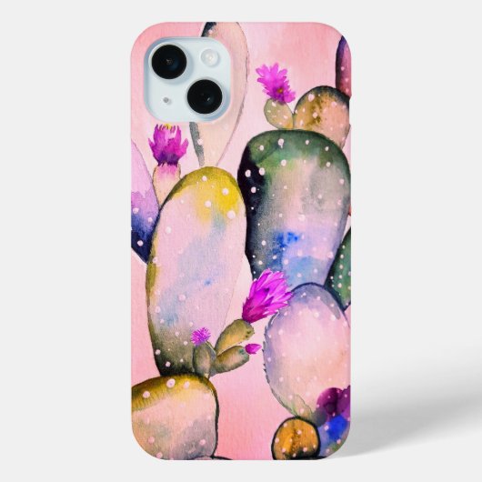 Dusty Pink Cactus Case-Mate iPhone Case (Achterkant)