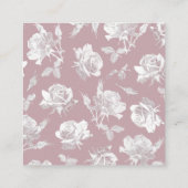 Dusty Pink Calligraphy QR Code Wedding Informatiekaartje (Achterkant)
