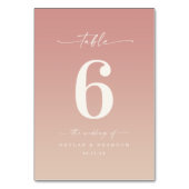 Dusty Pink & Champagne Ombre Monogrammed Wedding Kaart (Voorkant)