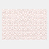 Dusty Pink Classic  naadloos Damask Patroon Inpakpapier Vel (Voorkant)