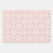 Dusty Pink Classic  naadloos Damask Patroon Inpakpapier Vel (Voorkant 2)