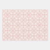Dusty Pink Classic  naadloos Damask Patroon Inpakpapier Vel (Voorkant)