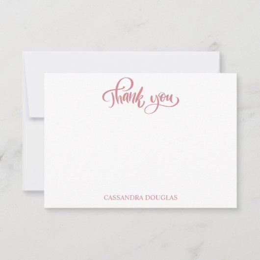 Dusty Pink Cloud Thema Meisje Baby shower Bedankkaart (Voorkant)