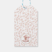 Dusty Pink Cowgirl Boots Eerste Rodeo 1e Verjaarda Cadeaulabel (Achterkant)