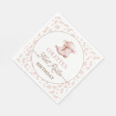 Dusty Pink Cowgirl Boots Eerste Rodeo 1e Verjaarda Servet (Hoek)