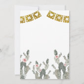 Dusty Pink Cowgirl Spanish Girl Baby shower Kaart (Achterkant)