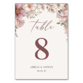 Dusty Pink Cream Elegant Magnolia Floral Wedding Kaart (Achterkant)