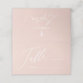 Dusty Pink Cross Girl Baptism Folded Place Card Plaatskaartje (Buitenkant ongevouwen)