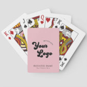 Dusty Pink Custom Business Company 70s Logo en tek Pokerkaarten (Achterkant)