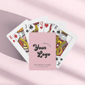 Dusty Pink Custom Business Company 70s Logo en tek Pokerkaarten