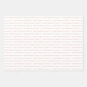 Dusty Pink Custom Happy Birthday Met Liefde Inpakpapier Vel (Voorkant 2)