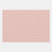 Dusty Pink Custom Happy Birthday Met Liefde Inpakpapier Vel (Voorkant)