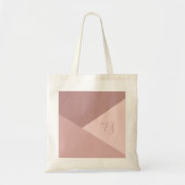 Dusty Pink Custom Initialen Budget Tote Bag (Voorkant)