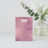 Dusty Pink Custom Logo Jewelry Earls Display Visitekaartje (Staand voorkant)