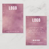 Dusty Pink Custom Logo Jewelry Earls Display Visitekaartje (Voorkant / Achterkant)