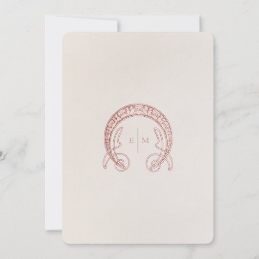 Dusty Pink Daisies Save Date Art Nouveau Mucha Kaart (Achterkant)