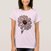 Dusty Pink Daisy  flower T-shirt (Voorkant)