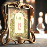 Dusty Pink Daisy Table Numbers  Art Nouveau Kaart<br><div class="desc">Art Nouveau Vintage trouwlijstnummers van Alphonse Mucha in een floreel, romantisch en grillig design. Victoriaans bloei vult klassieke art decofonts aan. Voer je aangepaste gegevens in en je bent klaar. Als u het ontwerp verder wilt wijzigen, klikt u op de blauwe knop "Aanpassen". Hartelijk dank voor uw aandacht voor mijn...</div>